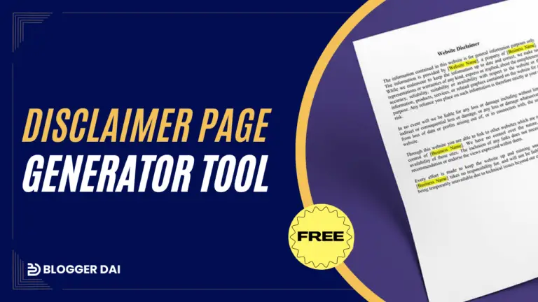 Free Disclaimer Page Generator Tool [2023]