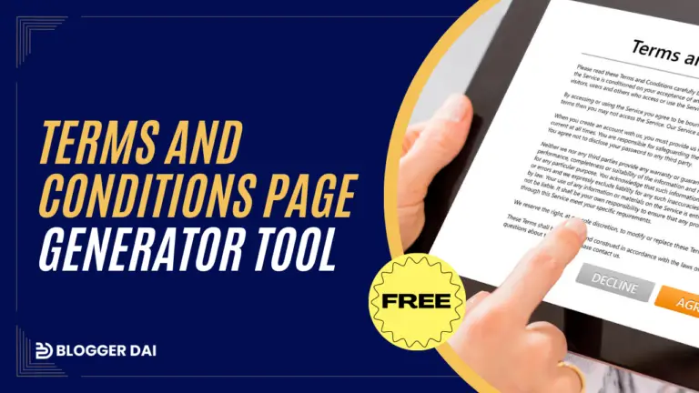 Free Terms and Conditions Page Generator Tool [2023]