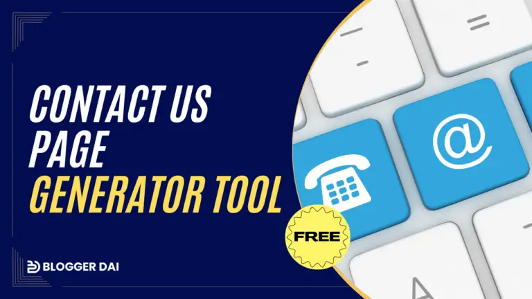 Free Contact us Page Generator Tool [2023]